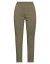 Cigala's Woman Pants Military Green Size 27 Lyocell, Cotton, Elastane In Green