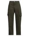 Cigala's Woman Pants Military Green Size 30 Cotton, Elastane