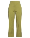 Cigala's Woman Pants Military Green Size 32 Cotton, Elastane In Green