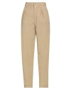 Cigala's Woman Pants Sand Size 31 Linen, Cotton, Elastane In Beige