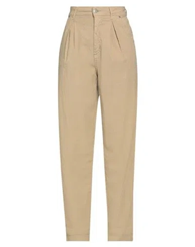 Cigala's Woman Pants Sand Size 31 Linen, Cotton, Elastane In Beige