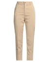 Cigala's Woman Pants Beige Size 32 Cotton, Elastane In Beige