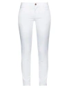 Cigala's Woman Pants White Size 26 Cotton, Modal, Elastane