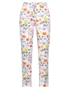 Cigala's Woman Pants White Size 28 Cotton, Elastane