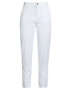 Cigala's Woman Pants White Size 29 Cotton, Elastane