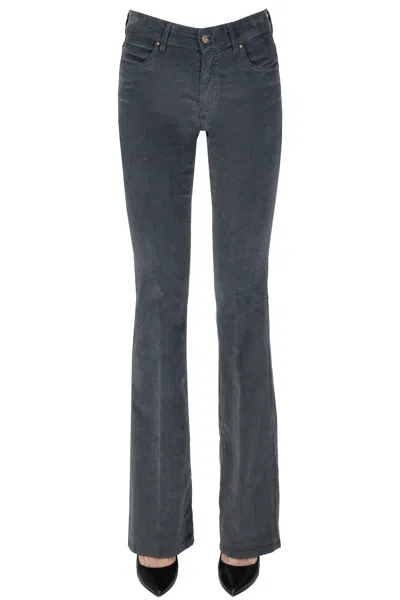 Cigala's Corduroy 5 Pockets Style Trousers In Gray