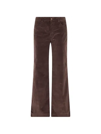 Cigala's Corduroy Palazzo Pants In Brown