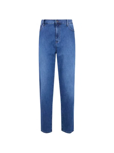 Cigala's Elasticated-waist Jeans In Blue