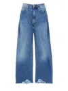 Cigala's Jeans In Denim Blu With Frayed Hem