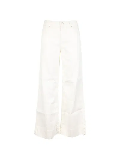 Cigala's High-waisted Wide-leg Jeans In White