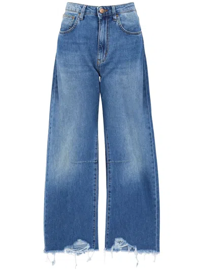 CIGALA'S JEANS IN DENIM BLU WITH FRAYED HEM