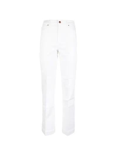 Cigala's Pressed-crease Straight-leg Trousers In White