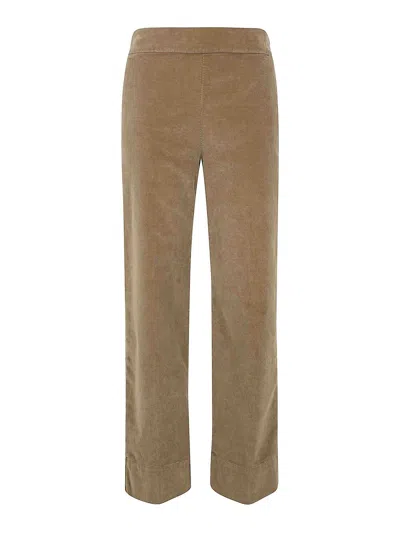 Cigala's Relaxed Wide Leg Dyed Trousers In Brown