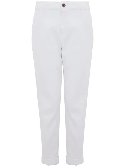 CIGALA'S WHITE SLIM FIT TROUSERS