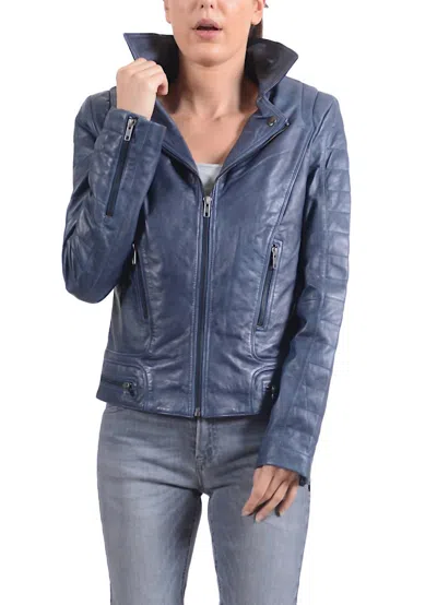 Cigno Nero Kalinda Jacket In Denim In Blue