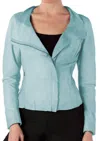 Cigno Nero Lene Leather Jacket In Chambrey In Multi