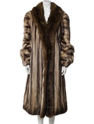 Pre-owned Cikra Cleveland Vintage Fur Fur Coat In Brown