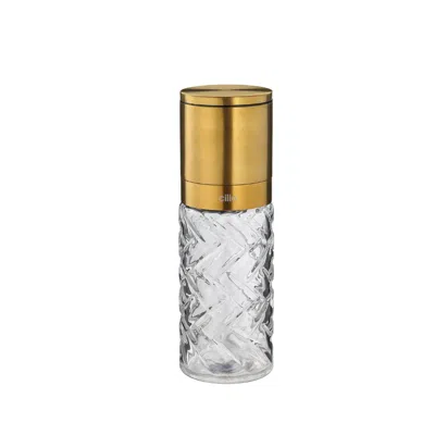 Cilio Cristallo Glass & Stainless Steel Salt And Pepper Mill In Gold