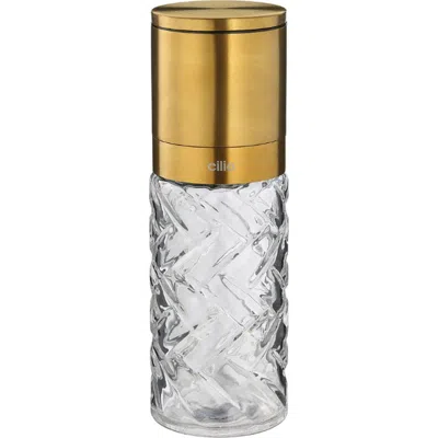 Cilio Cristallo Glass & Stainless Steel Salt And Pepper Mill In Gold