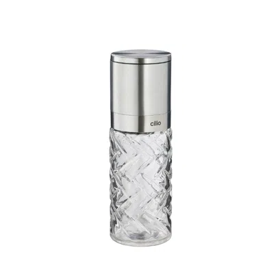 Cilio Cristallo Glass & Stainless Steel Salt And Pepper Mill In Multi
