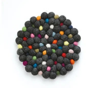 Cilio Fair Trade Virgin Sheep Wool Trivet, Handcrafted In Nepal, 8.5-inch Round