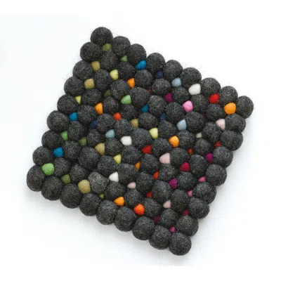 Cilio Fair Trade Virgin Sheep Wool Trivet, Handcrafted In Multi