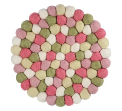 Cilio Fair Trade Virgin Sheep Wool Trivet, Handcrafted In Multi