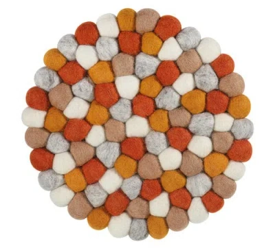 Cilio Fair Trade Virgin Sheep Wool Trivet, Handcrafted In Multi