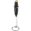 Cilio Latteforte Battery Powered Milk Frother With Stainless Steel Stand In Black
