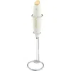 Cilio Latteforte Battery Powered Milk Frother With Stainless Steel Stand In White