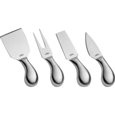 Cilio Piave 4 Piece Cheese Knife Set, Stainless Steel