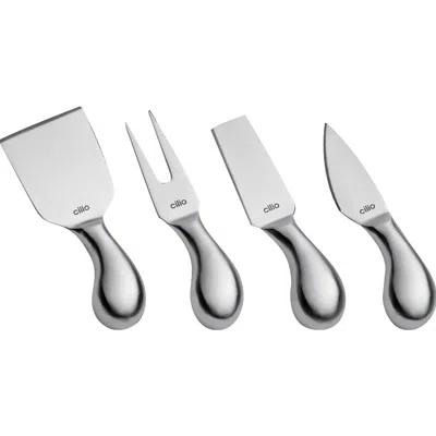 CILIO CILIO PIAVE 4 PIECE CHEESE KNIFE SET, STAINLESS STEEL