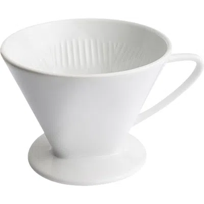 Cilio Porcelain #6 Pour Over Coffee Filter Holder In White
