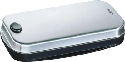 Cilio Premium Handheld Table Crumb Remover, Stainless Steel In Black