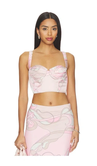 Cin Cin Astrid Bustier Top In Pink