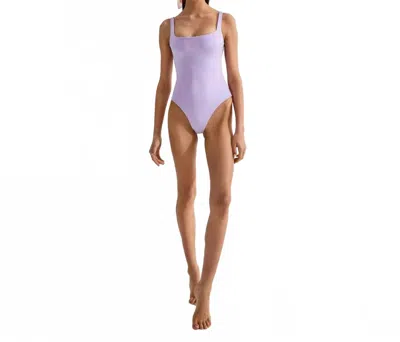 Cin Cin Classic Square Neck Swimsuit In Periwinkle In Purple