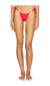 Cin Cin Cove String Bikini Bottom In Red