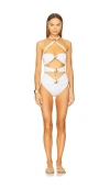 Cin Cin Diamond Seastar One Piece Swimsuit In Pearl