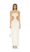 Cin Cin Empire Knit Dress In White