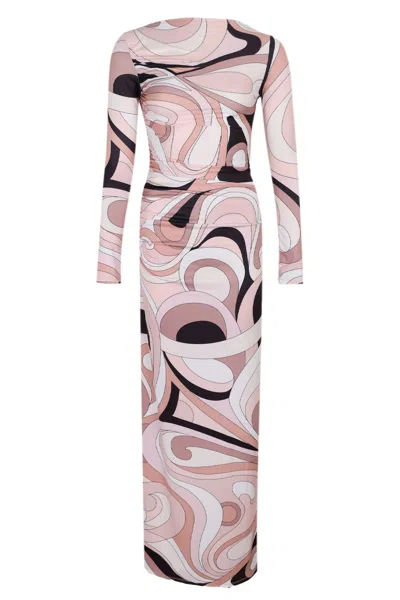 Cin Cin Empress Maxi Dress Mars Beige In Pink