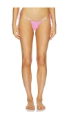 Cin Cin Essence Side Tie Bikini Bottom In Pink