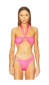 Cin Cin Locket Bandeau Top In Barbie