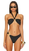 Cin Cin Locket Bandeau Top In Black