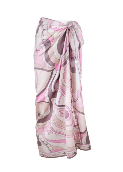 Cin Cin Long Scarf Antibes Wrap | Tie Waist Skirt | One Size In Multi