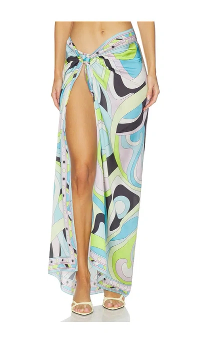 Cin Cin Long Scarf Skirt In Multi