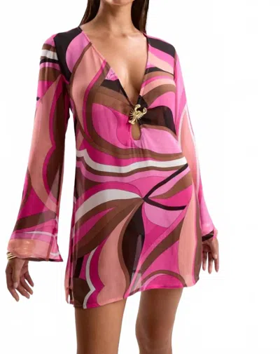 Cin Cin Lulu Lobster Summer Dress In Dolce Pink In Multi