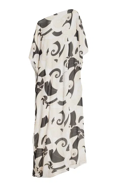 Cin Cin Malibu Off-the-shoulder Printed-georgette Caftan