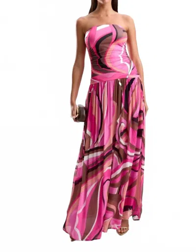 Cin Cin Mode Maxi Dress In Dolce Pink In Multi
