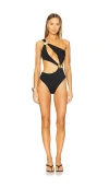 Cin Cin Orbit Butterfly One Piece Swimsuit In Black