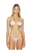 Cin Cin Orion String Bikini Top In White